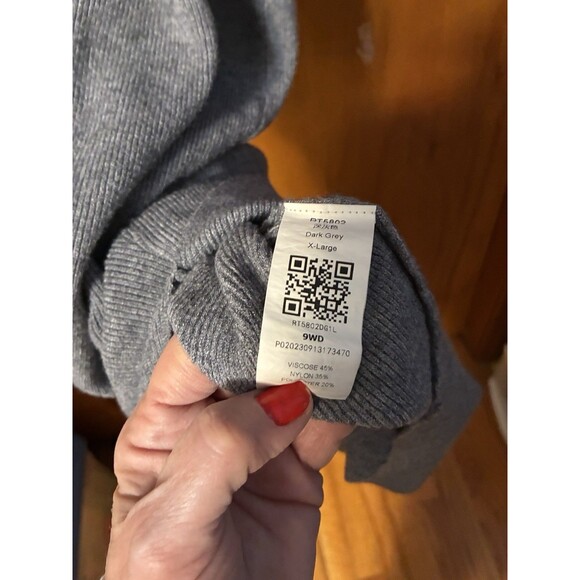 Fashion Nova Sweater Dress Gray Long Sleeve Midi Side Slit Body Con Wrap XL - Picture 10 of 10